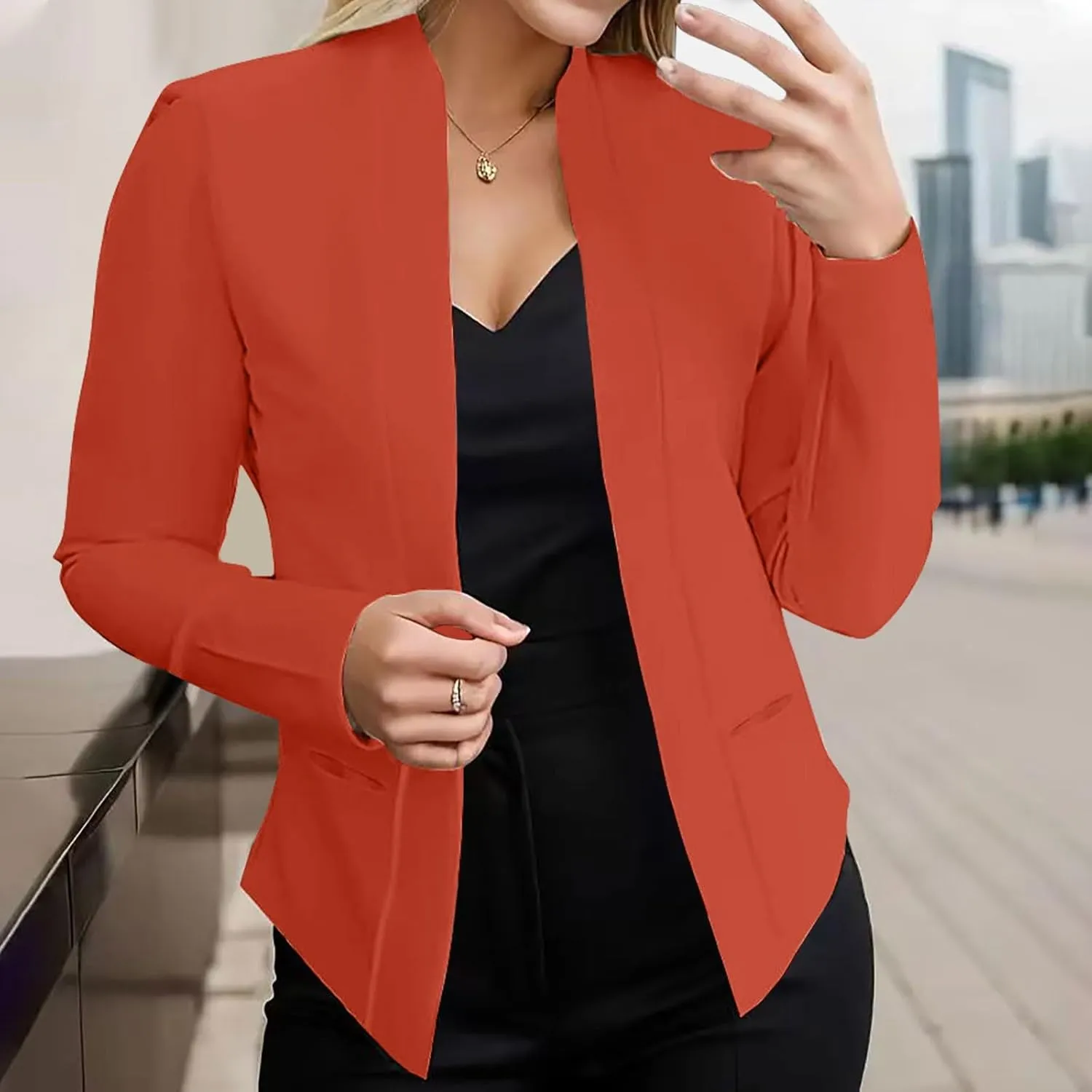 Women Blazers for Work Casual Stretchy Fall Long Sleeve Petite Blazer Business Work Suit Jackets Office