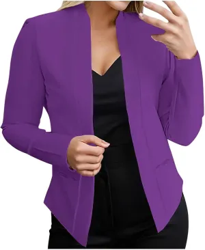 Women Blazers for Work Casual Stretchy Fall Long Sleeve Petite Blazer Business Work Suit Jackets Office