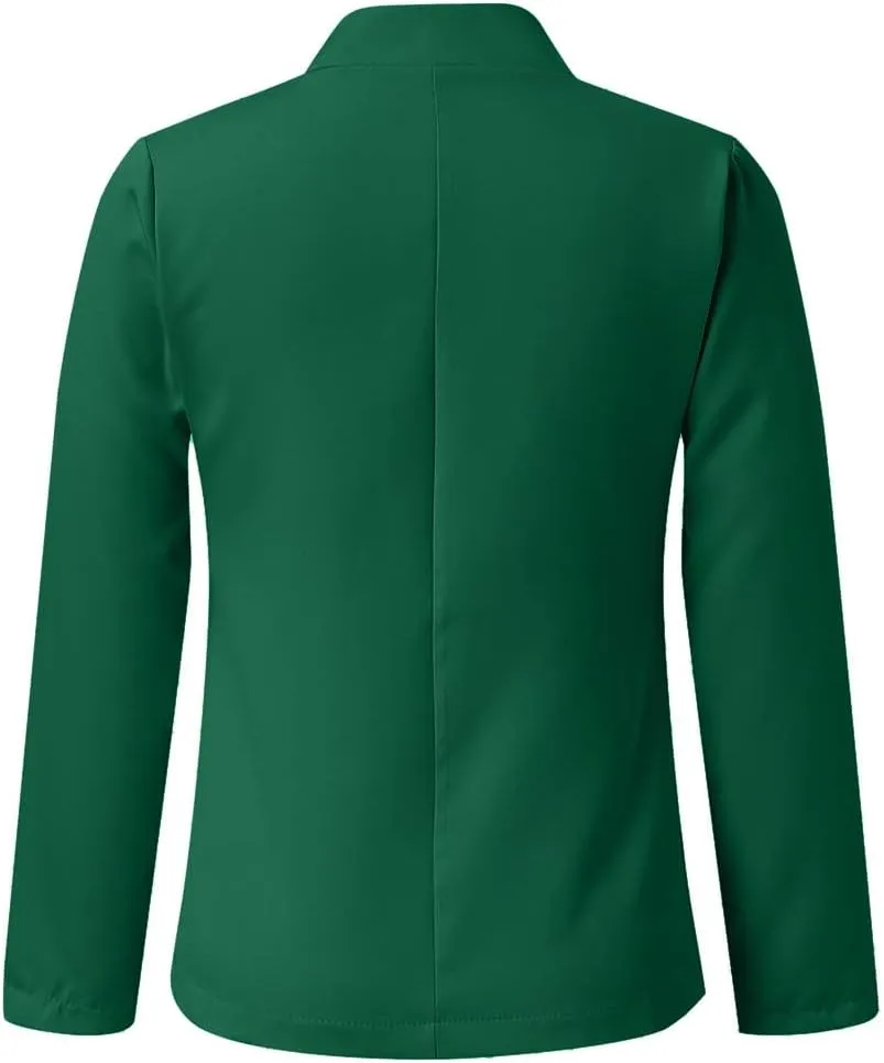 Women Bussiness Blazers Casual Open Front Long Sleeve Work Office Blazer Jacket Button Lapel Blazer 2024