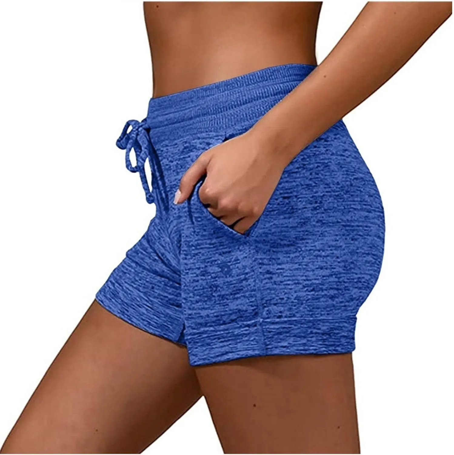Women Casual Shorts High Waisted Drawstring Athletic Running Shorts with Pockets