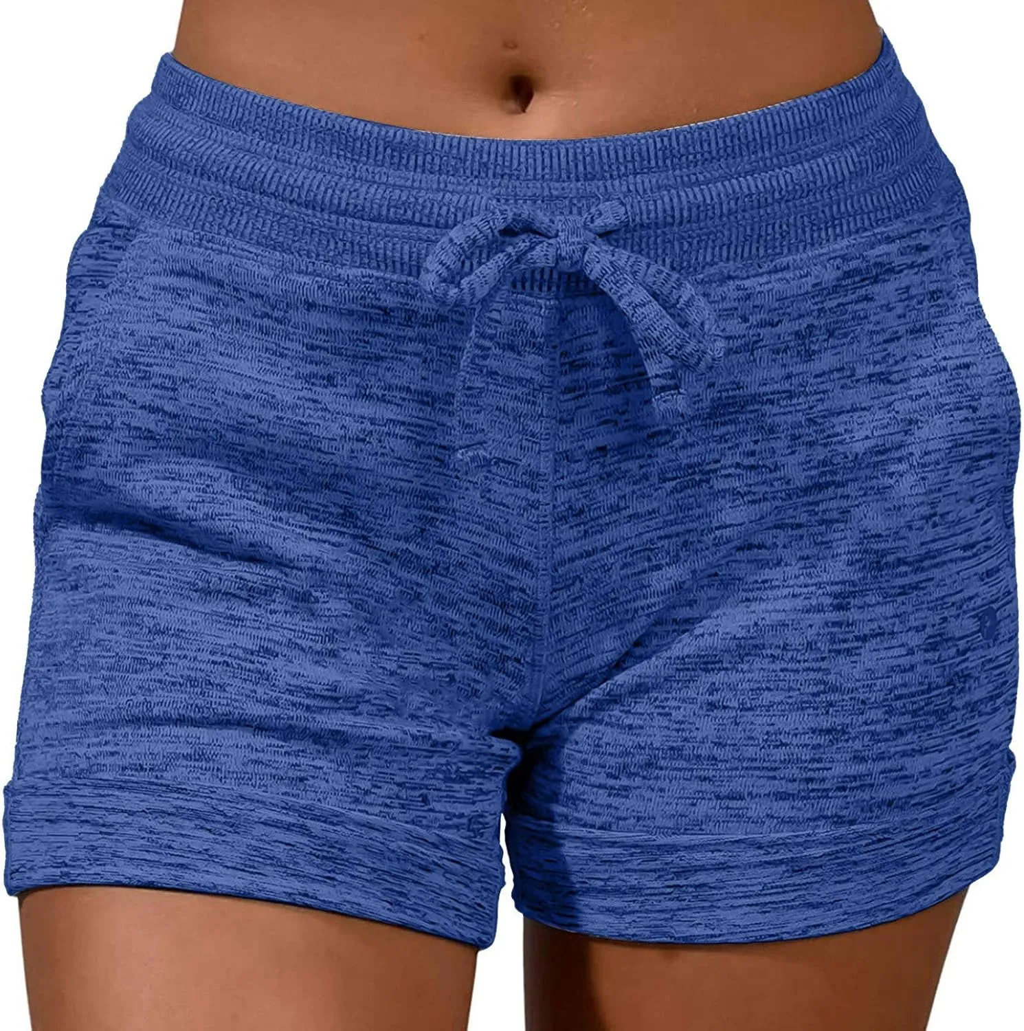 Women Casual Shorts High Waisted Drawstring Athletic Running Shorts with Pockets