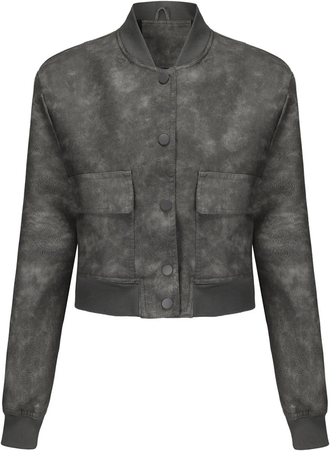 Women Faux Leather Blazer Jackets for Spring and Fall Fashion, Vegan Leather Button Down Coats, Motorcycle Jackets