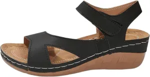 Women Orthopedic Sandals Summer Open Toe Ankle Strap Wedge Sandal Beach Round Toe Platform Walking Shoes for Men