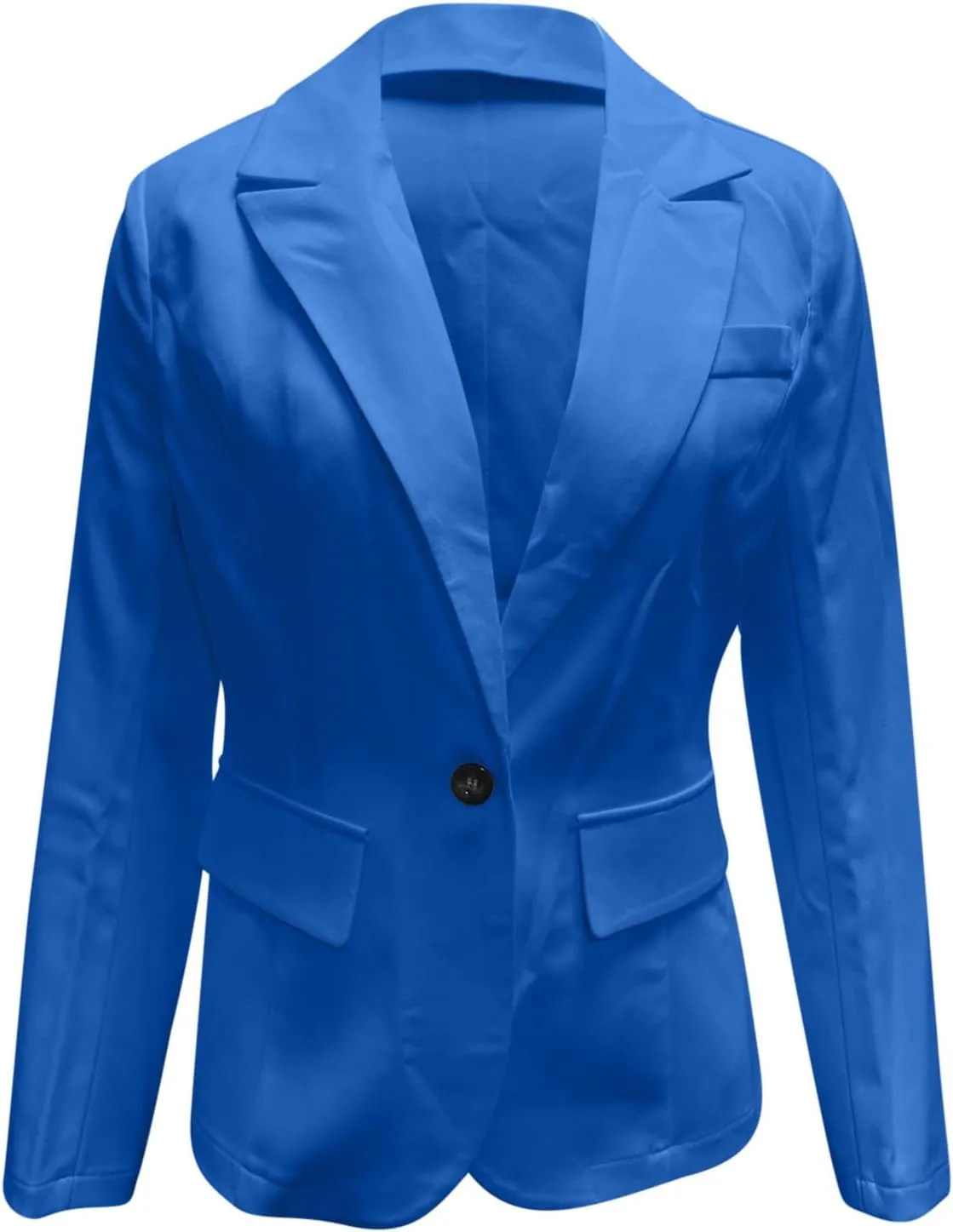 Women's Blazer Casual Business Blazers Long Sleeve Button Down Jacket Office Lapel Suit Coat with Pockets, Small