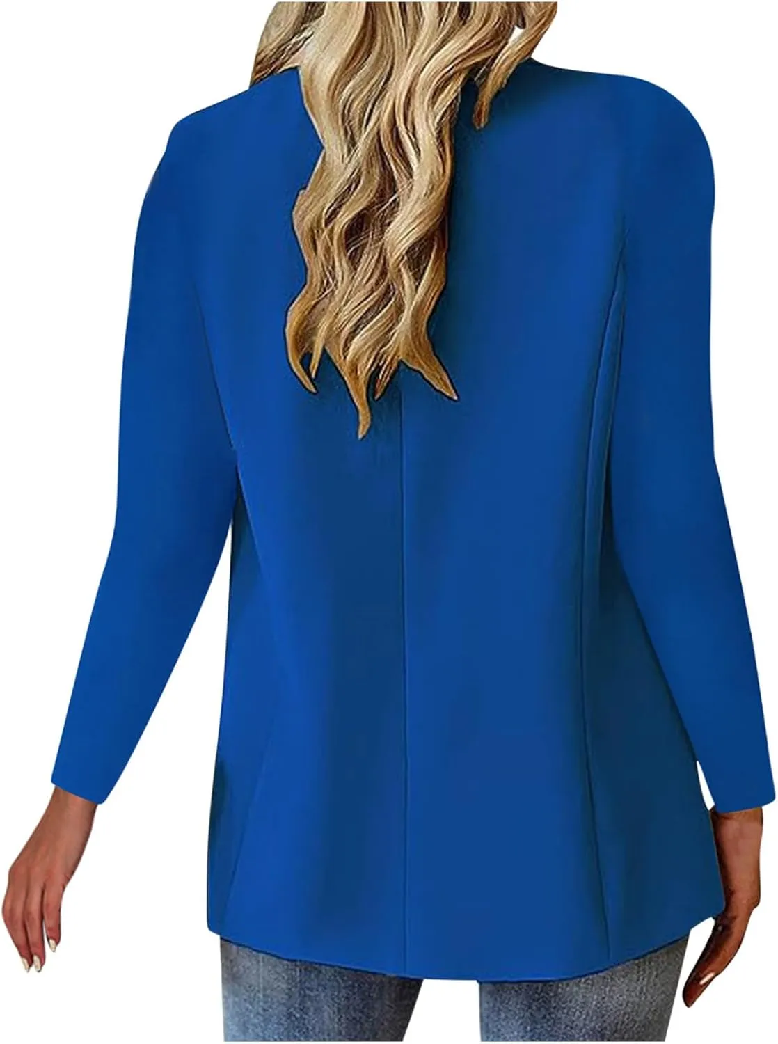 Women's Blazer Casual Business Blazers Long Sleeve Button Down Jacket Office Lapel Suit Coat with Pockets, Small