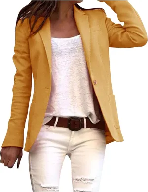 Women's Blazers & Suit Jackets Long Sleeve Lightweight Blazers Work Office Suit Jacket Business Casual Blazers