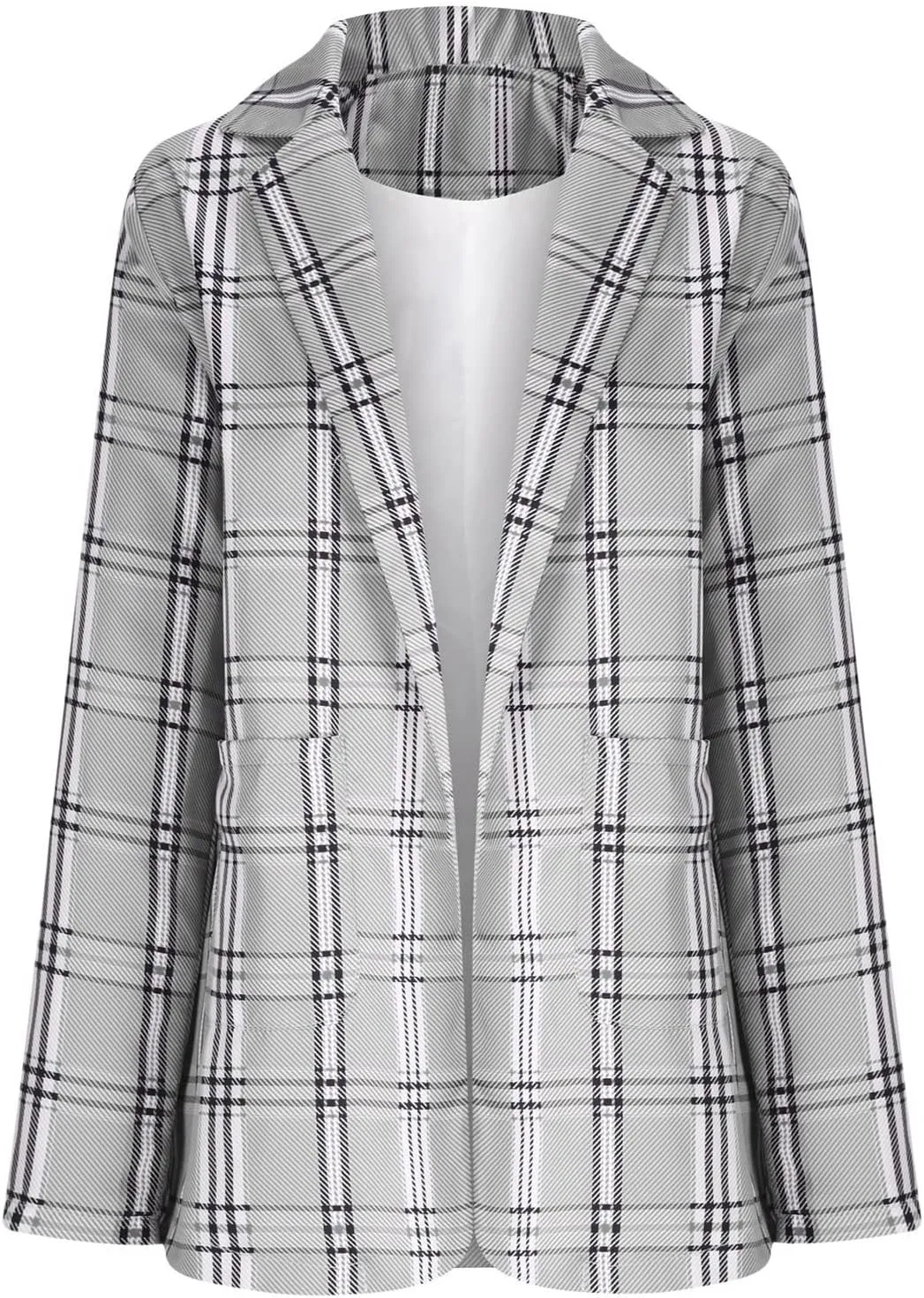 Womens Blazers Blazers Outfits for Women Turtle Neck Work Plaid Cardigan Fall Summer Blazers 2025
