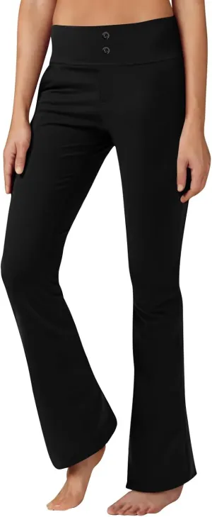 Womens Bootcut Yoga Pants with Pockets Casual Loose Wide Leg Pants High Waist Workout Tummy Control Work Pants