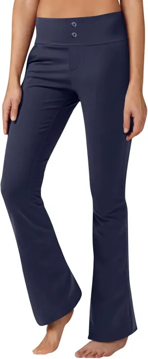 Womens Bootcut Yoga Pants with Pockets Casual Loose Wide Leg Pants High Waist Workout Tummy Control Work Pants
