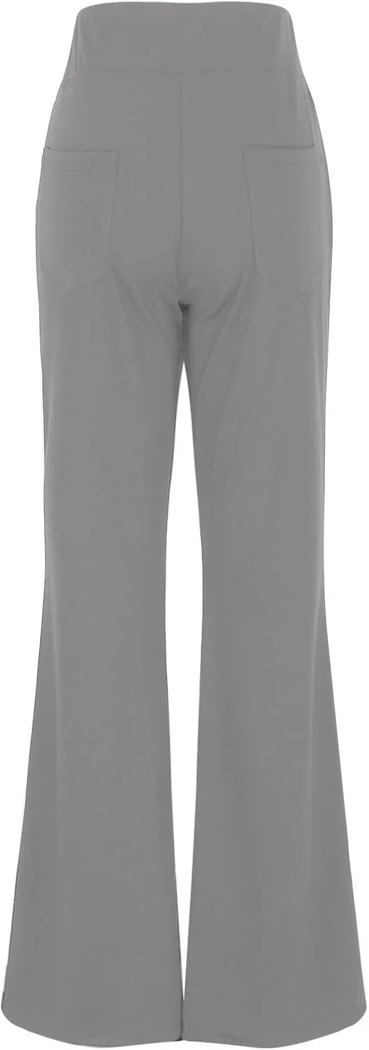 Womens Bootcut Yoga Pants with Pockets Casual Loose Wide Leg Pants High Waist Workout Tummy Control Work Pants