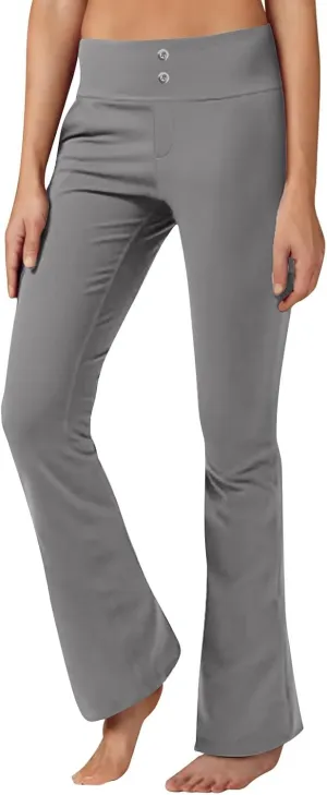 Womens Bootcut Yoga Pants with Pockets Casual Loose Wide Leg Pants High Waist Workout Tummy Control Work Pants