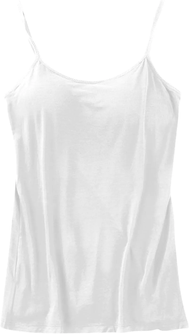 Women's Built-in Bra Tank Tops Adjustable Strap Camisole Padded Workout Yoga Daily Shelf Bra Undershirts