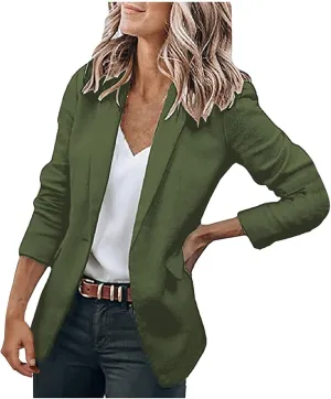 Womens Casual Blazers Open Front Long Sleeve Work Office Suit Jackets Blazer Plus Size Autumn Winter Outwears