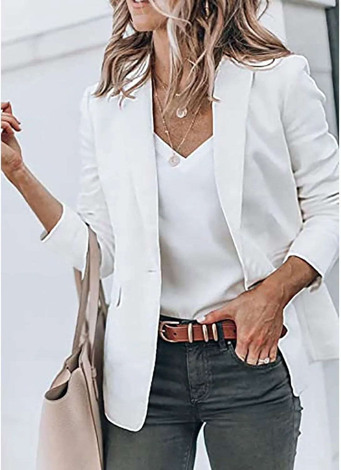 Womens Casual Blazers Open Front Long Sleeve Work Office Suit Jackets Blazer Plus Size Autumn Winter Outwears