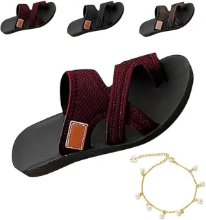 Women's Comfortable Breathable Mesh Flip Flops with Arch Support - Orthopedic Beach Sandals for All-Day Comfort