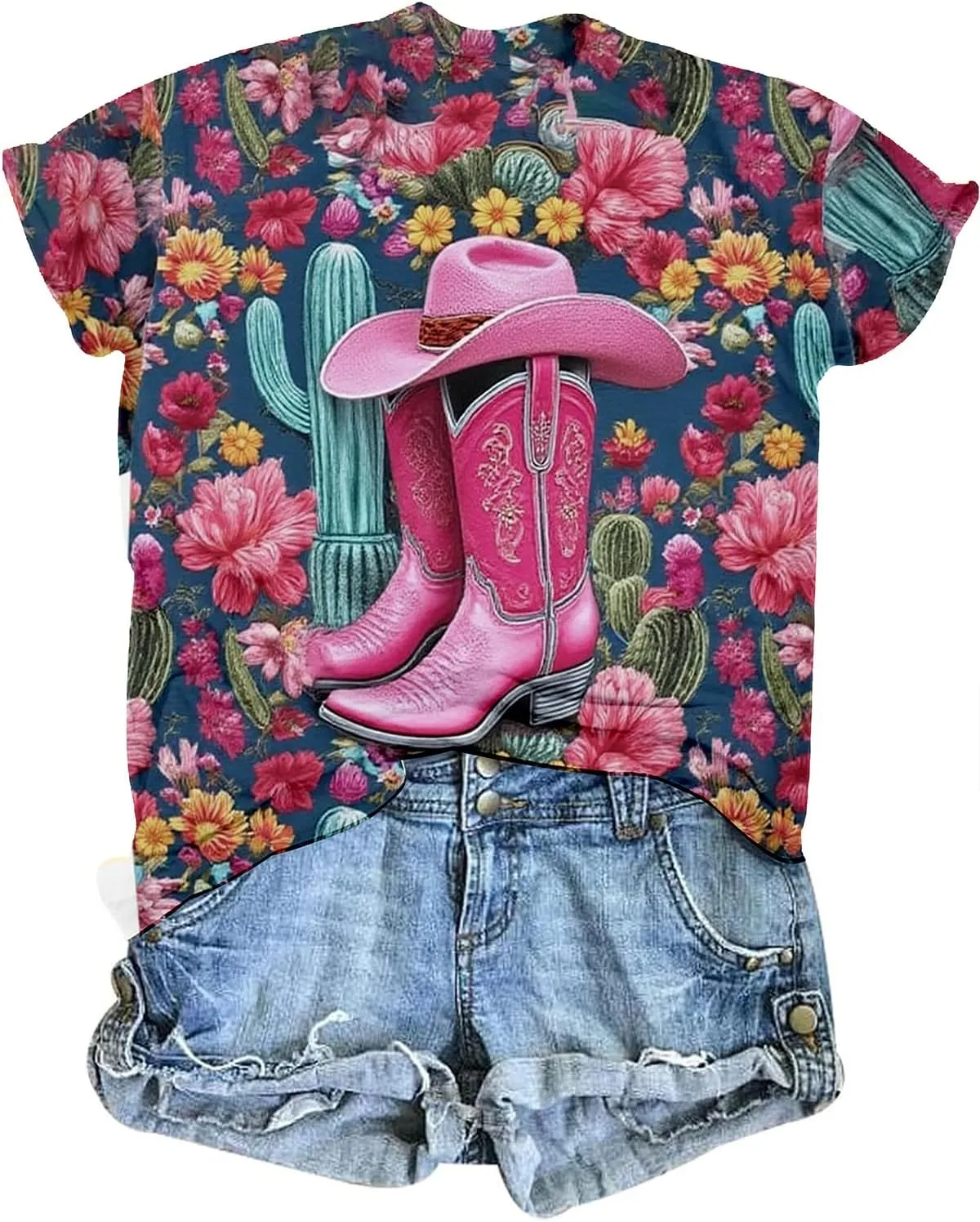 Womens Cow Skull Shirt Cowgirl Country Concert Tshirt Vintage Western Rodeo Graphic Tee Short Sleeve Casual Summer Top