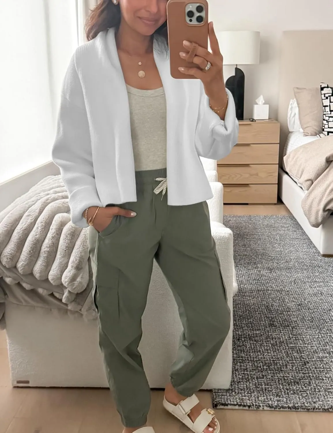 Womens Cropped Cardigan Sweaters Chunky Knit Shawl Collar Sweater Jacket Trendy Fall Winter Cardigans
