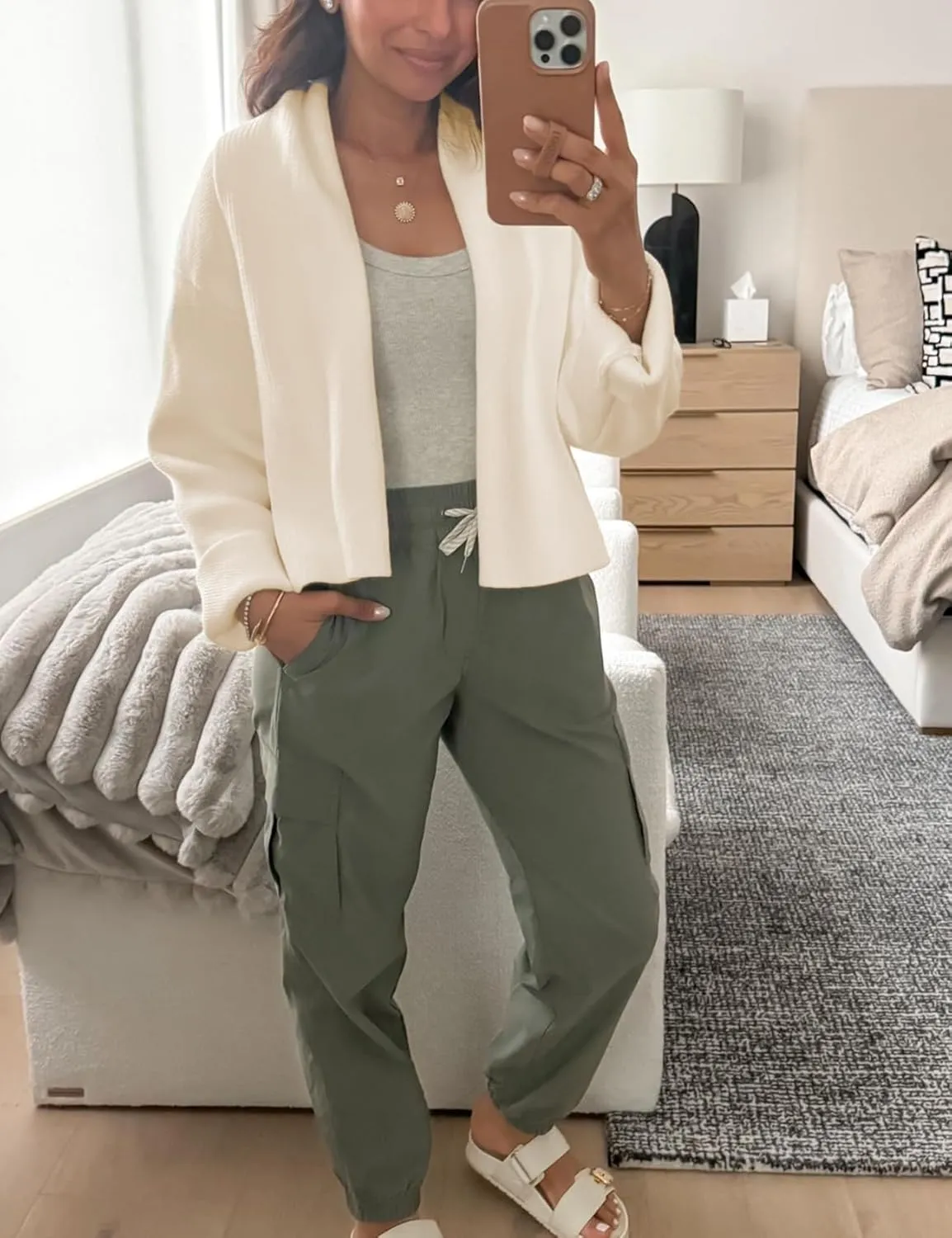 Womens Cropped Cardigan Sweaters Chunky Knit Shawl Collar Sweater Jacket Trendy Fall Winter Cardigans