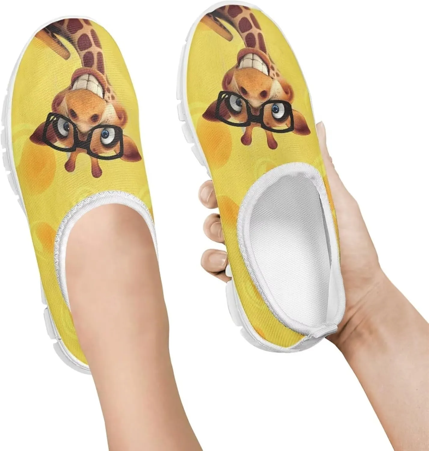 Women's Cute Pattern Sneakers Non Slip Travel Shoes Low Top Casual Shoes Lightweight Walking Shoes Exercise Flat Play Sneaker US Size 11-15