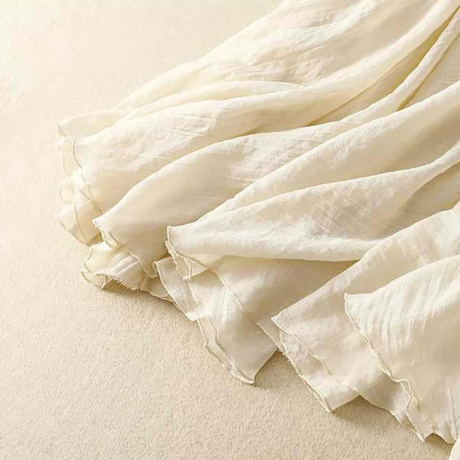 Women's Fashion Skirts Elastic High Waist Skirt Tulle Ruffle Pleated A-Line Swing Midi Skirt Casual Skirt for Women