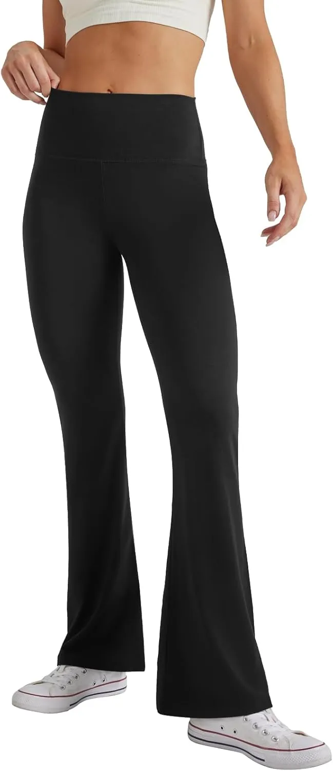 Women's High Waist Bootcut Yoga Pants Tummy Control Workout Flare Leggings