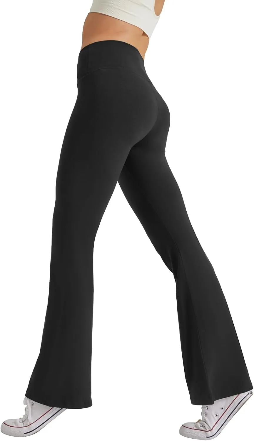 Women's High Waist Bootcut Yoga Pants Tummy Control Workout Flare Leggings