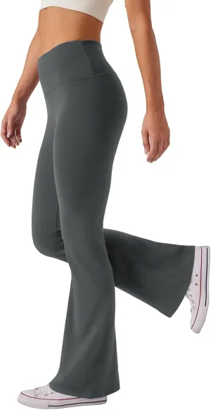 Women's High Waist Bootcut Yoga Pants Tummy Control Workout Flare Leggings