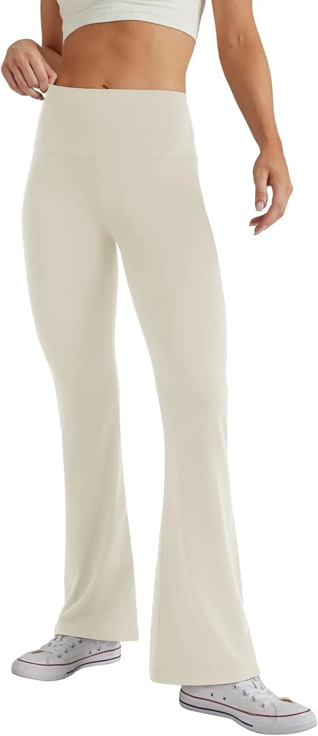 Women's High Waist Bootcut Yoga Pants Tummy Control Workout Flare Leggings