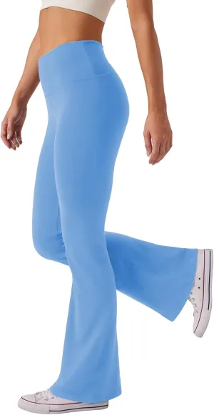 Women's High Waist Bootcut Yoga Pants Tummy Control Workout Flare Leggings