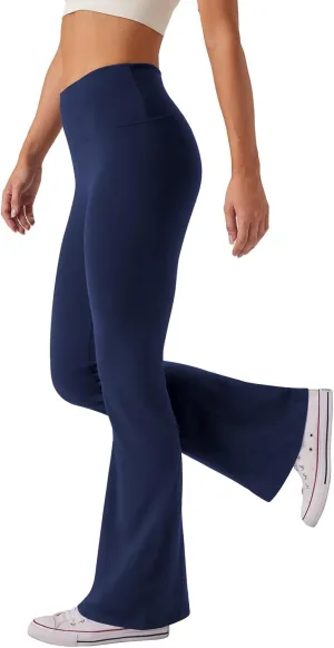 Women's High Waist Bootcut Yoga Pants Tummy Control Workout Flare Leggings