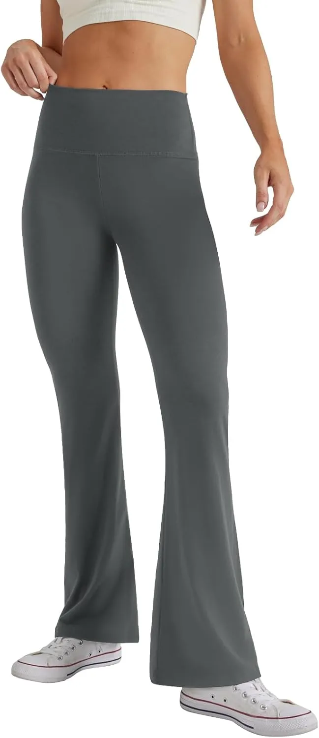 Women's High Waist Bootcut Yoga Pants Tummy Control Workout Flare Leggings