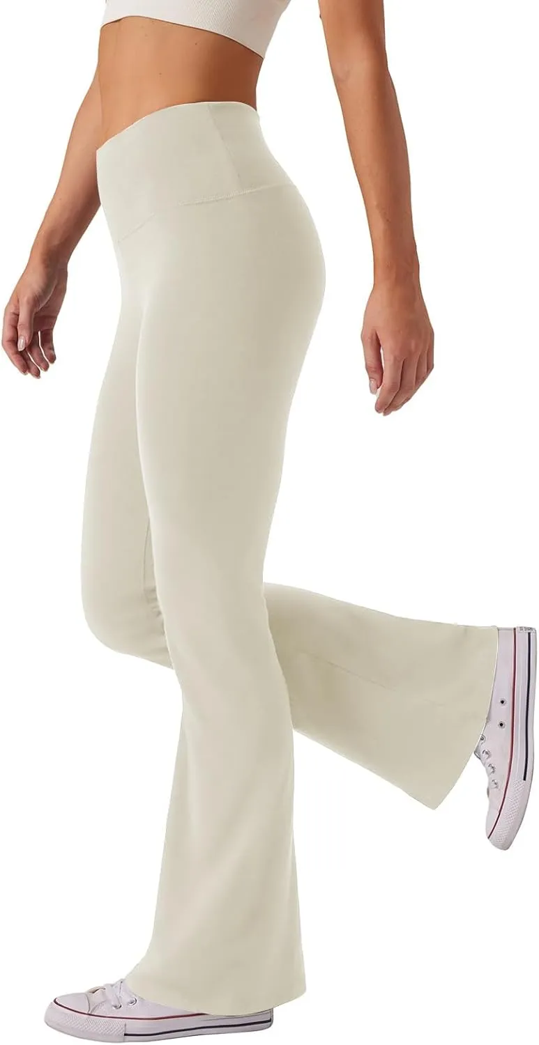 Women's High Waist Bootcut Yoga Pants Tummy Control Workout Flare Leggings