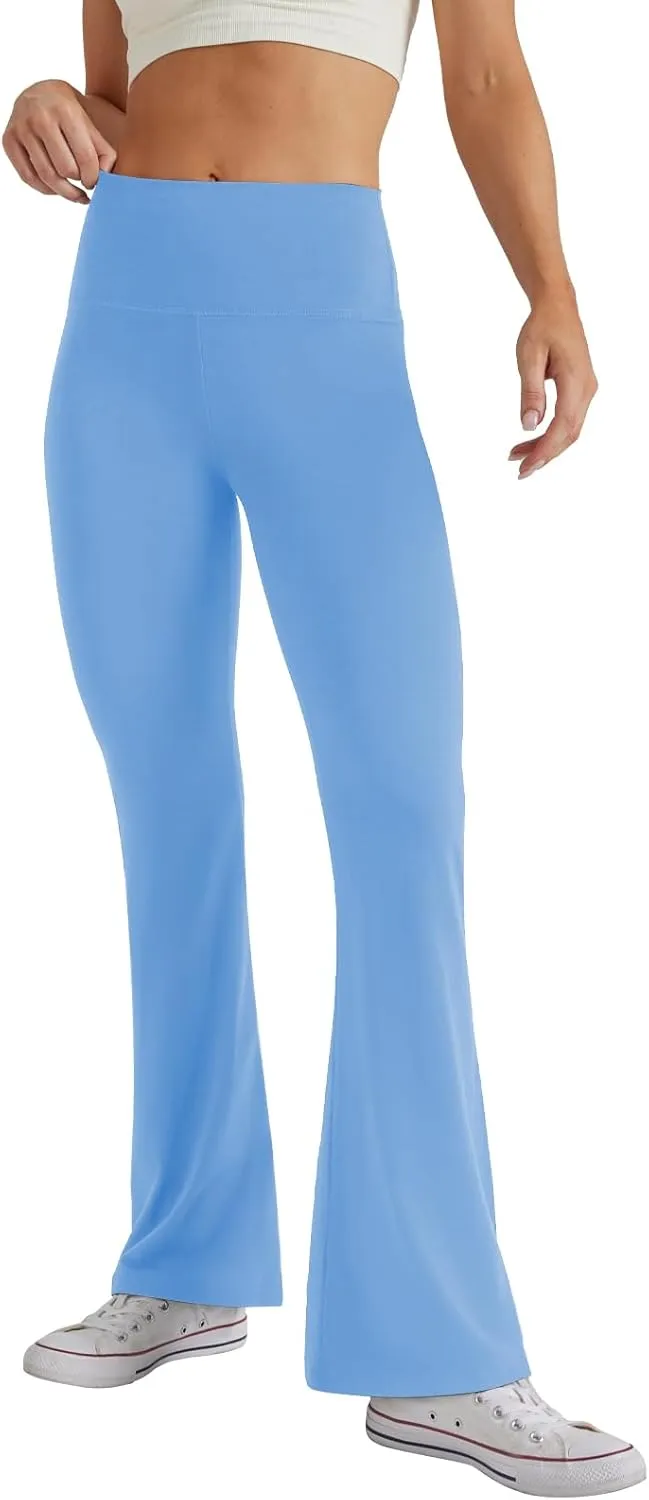 Women's High Waist Bootcut Yoga Pants Tummy Control Workout Flare Leggings