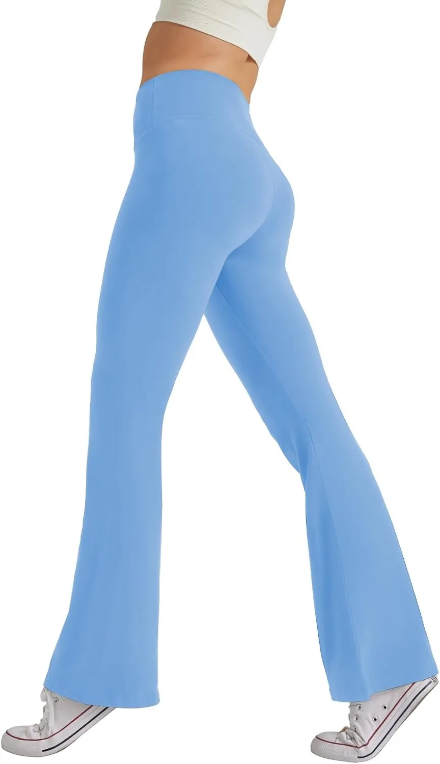 Women's High Waist Bootcut Yoga Pants Tummy Control Workout Flare Leggings