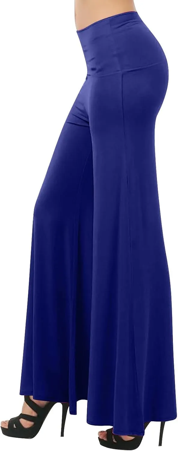 Women's Loose High Waist Wide Leg Pants Workout Out Casual Trousers Yoga Gym Flared Pants Palazzo Dress Pants