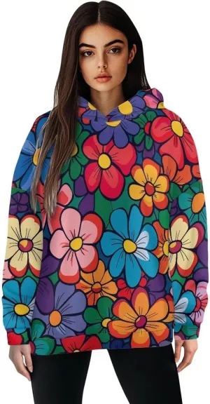 Women's Loose Hoodie Long Sleeve Hooded Sweatshirts Drop Shoulder Pullovers Casual Fall Winter Outfits, S-2XL