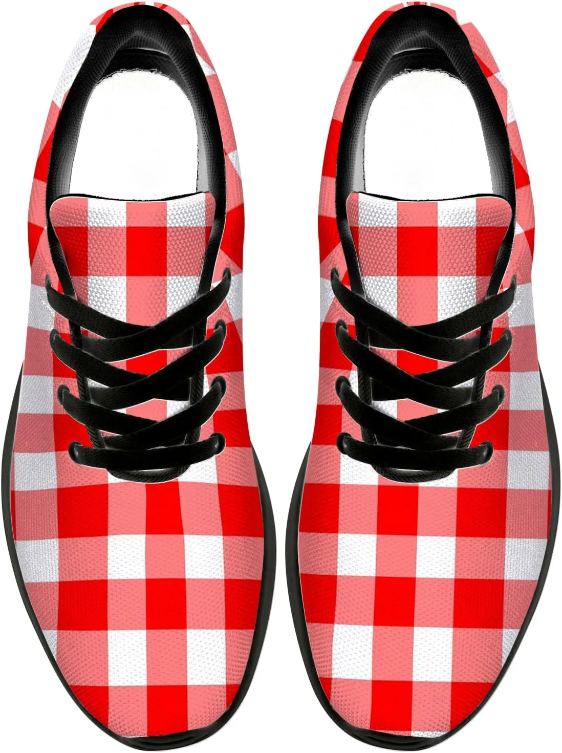 Women's Men's Running Shoes Walking Sneakers Tennis Shoes Checkered Gifts for Women Teens