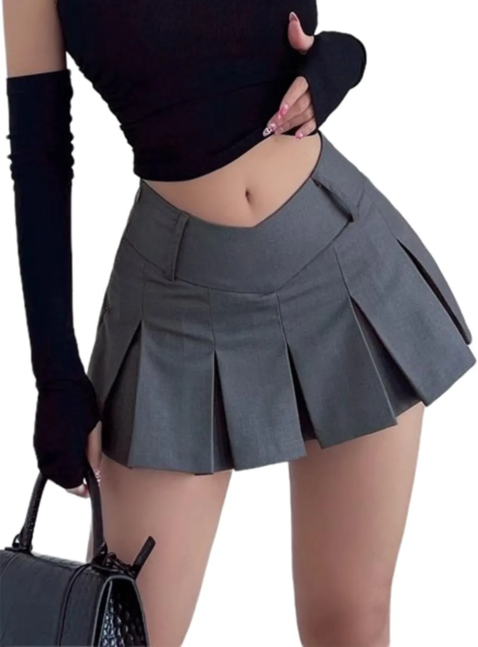 Women's Pleated Mini Skirts with Shorts Underneath