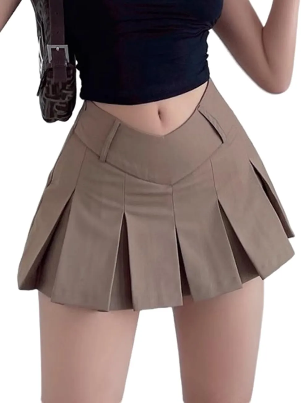 Women's Pleated Mini Skirts with Shorts Underneath