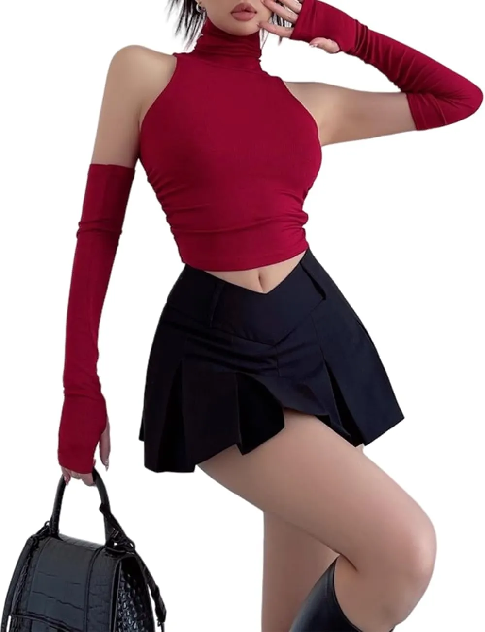 Women's Pleated Mini Skirts with Shorts Underneath