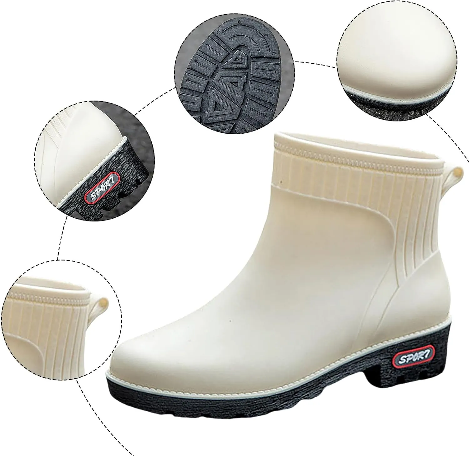 Womens Rubber Boots Womens Rain Boots Comfort for Boating Fishing Gardening Farming Tall Rain Shoes
