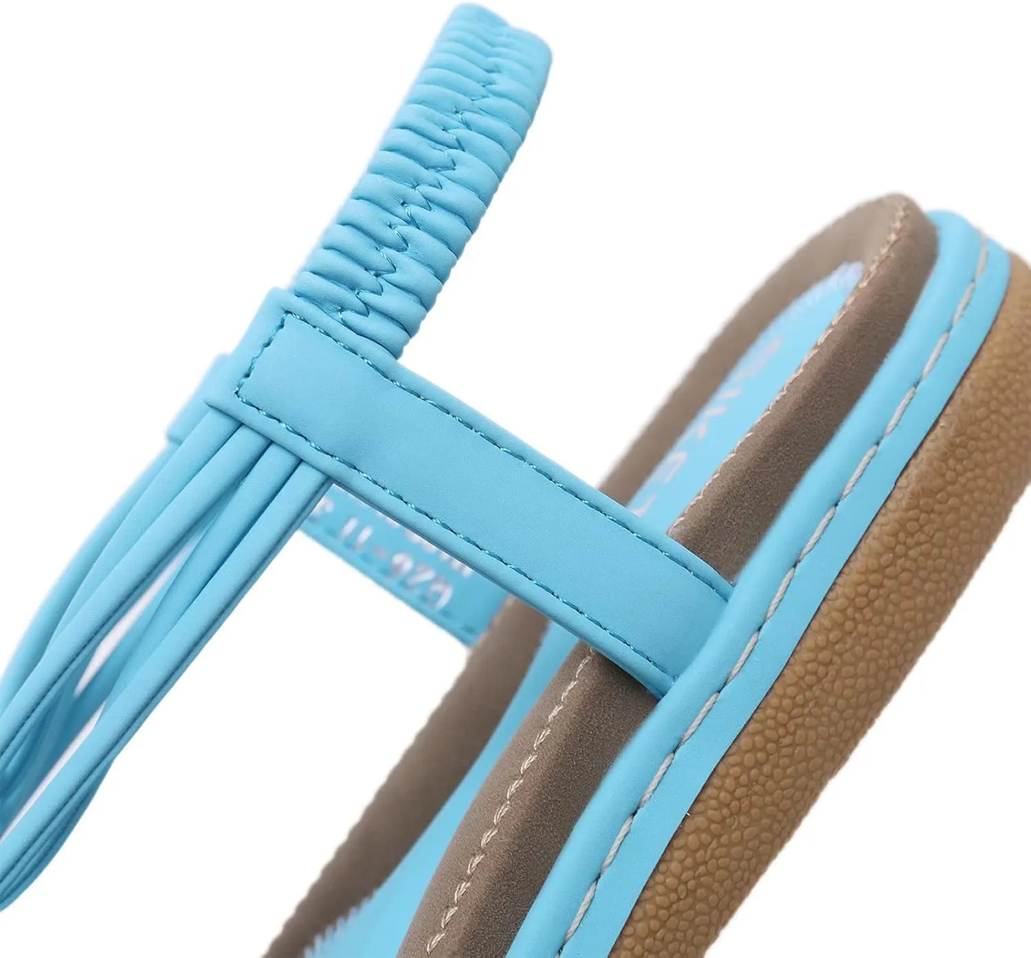 Women's Sandal T-Strap Flat Flats Glitter Thong Flip Flops Elastic Ankle Strap Dress Shoes Summer Open Toe Sandal