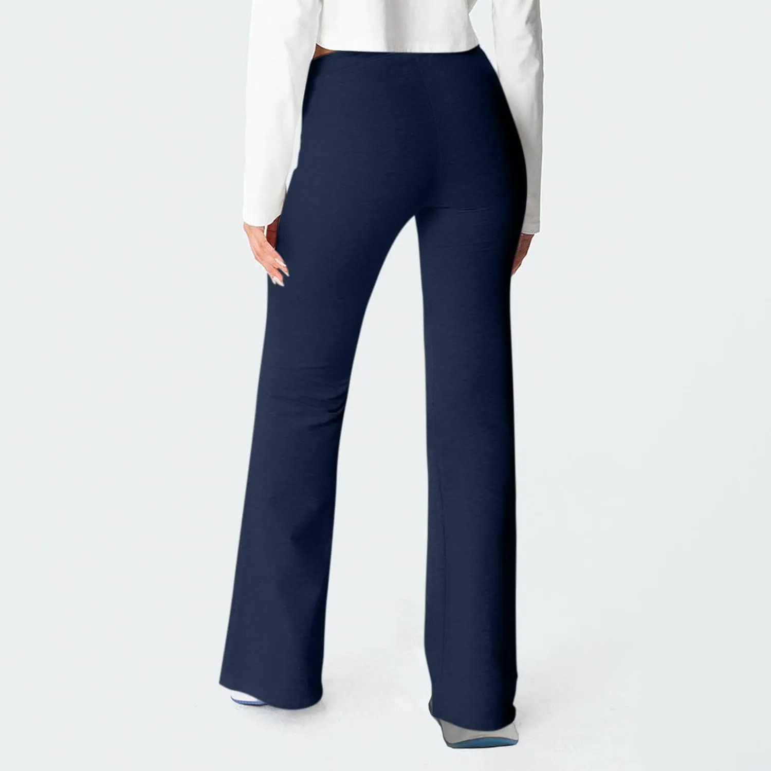 Women's Slim Bootcut Stretch Pants Gym Workout Leggings Yoga Pants for Women Ladies Comfy Straight Leg Sweatpants