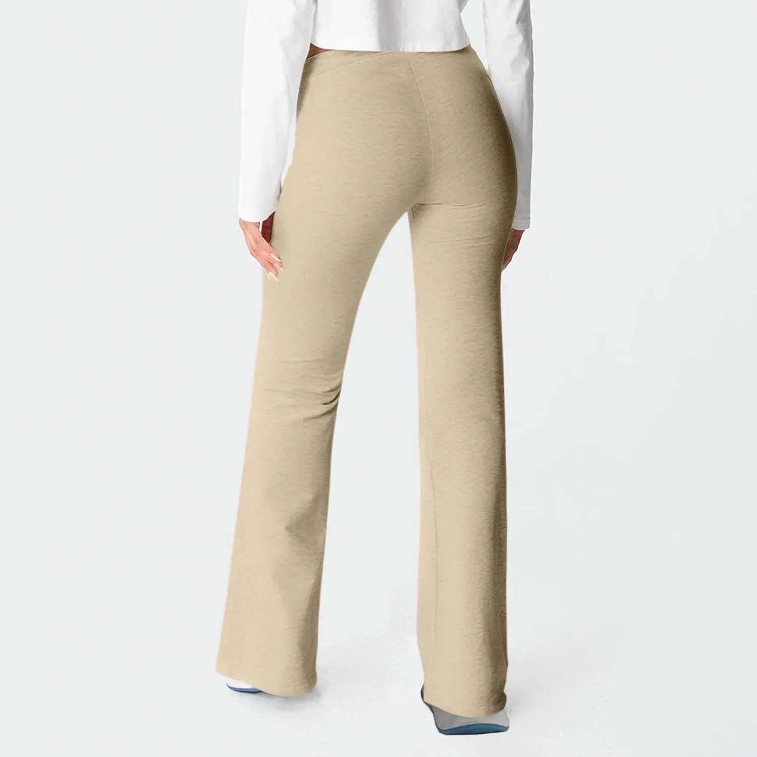 Women's Slim Bootcut Stretch Pants Gym Workout Leggings Yoga Pants for Women Ladies Comfy Straight Leg Sweatpants