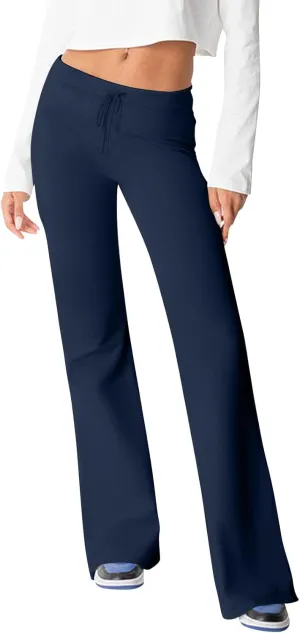 Women's Slim Bootcut Stretch Pants Gym Workout Leggings Yoga Pants for Women Ladies Comfy Straight Leg Sweatpants