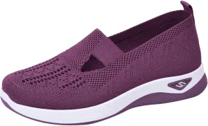 Women's Slip On Sneakers Breathable Mesh Soft Shoes Orthopedic Casual Walking Shoes Hands Free Slip in Foam Shoes
