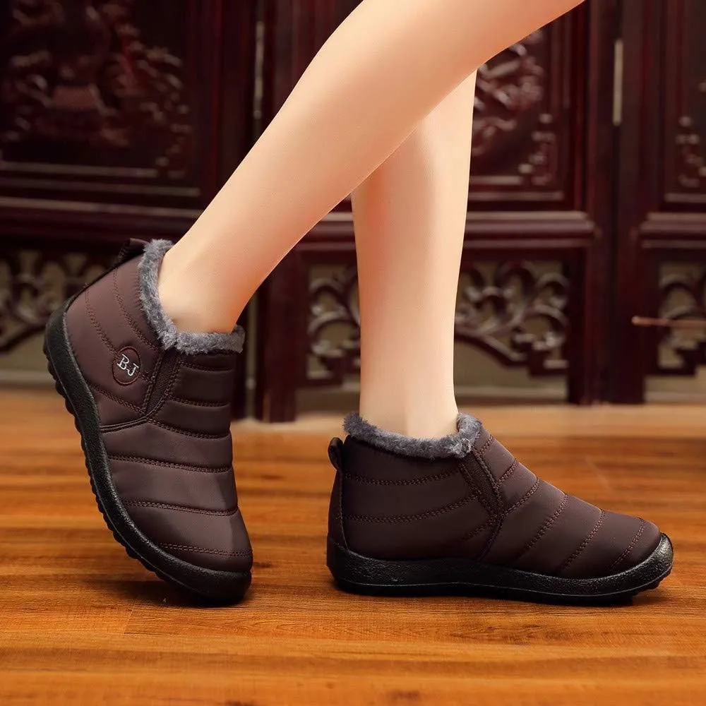 Womens Snow Boots Waterproof Insulated 10.5 Wide Womens Winter Snow Boots Slip on Womens Boots for Snow Winter Boots for Women High Heels Womens Socks Thermal Hiking Winter Boot Warm