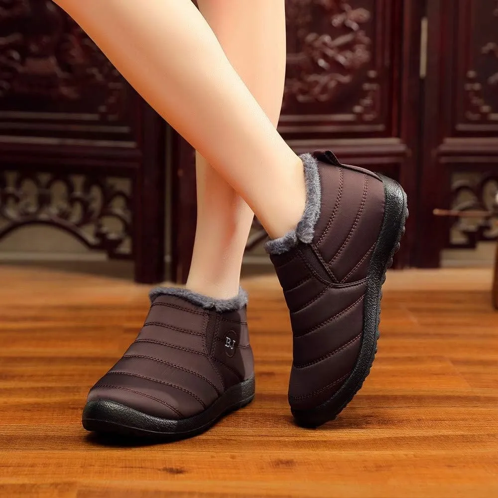 Womens Snow Boots Waterproof Insulated 10.5 Wide Womens Winter Snow Boots Slip on Womens Boots for Snow Winter Boots for Women High Heels Womens Socks Thermal Hiking Winter Boot Warm