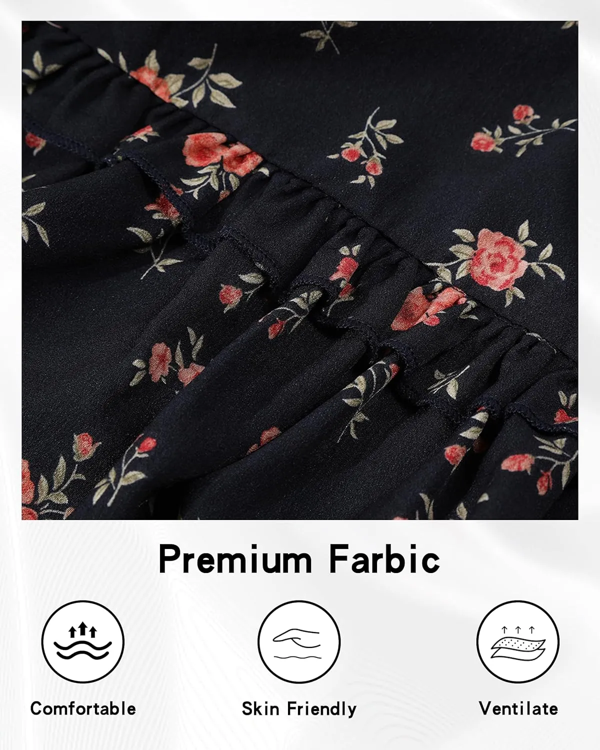 Womens Summer Dress 2025 Short Sleeve V Neck Floral Midi Casual Dresses Fit Line Beach Vacation Sundress