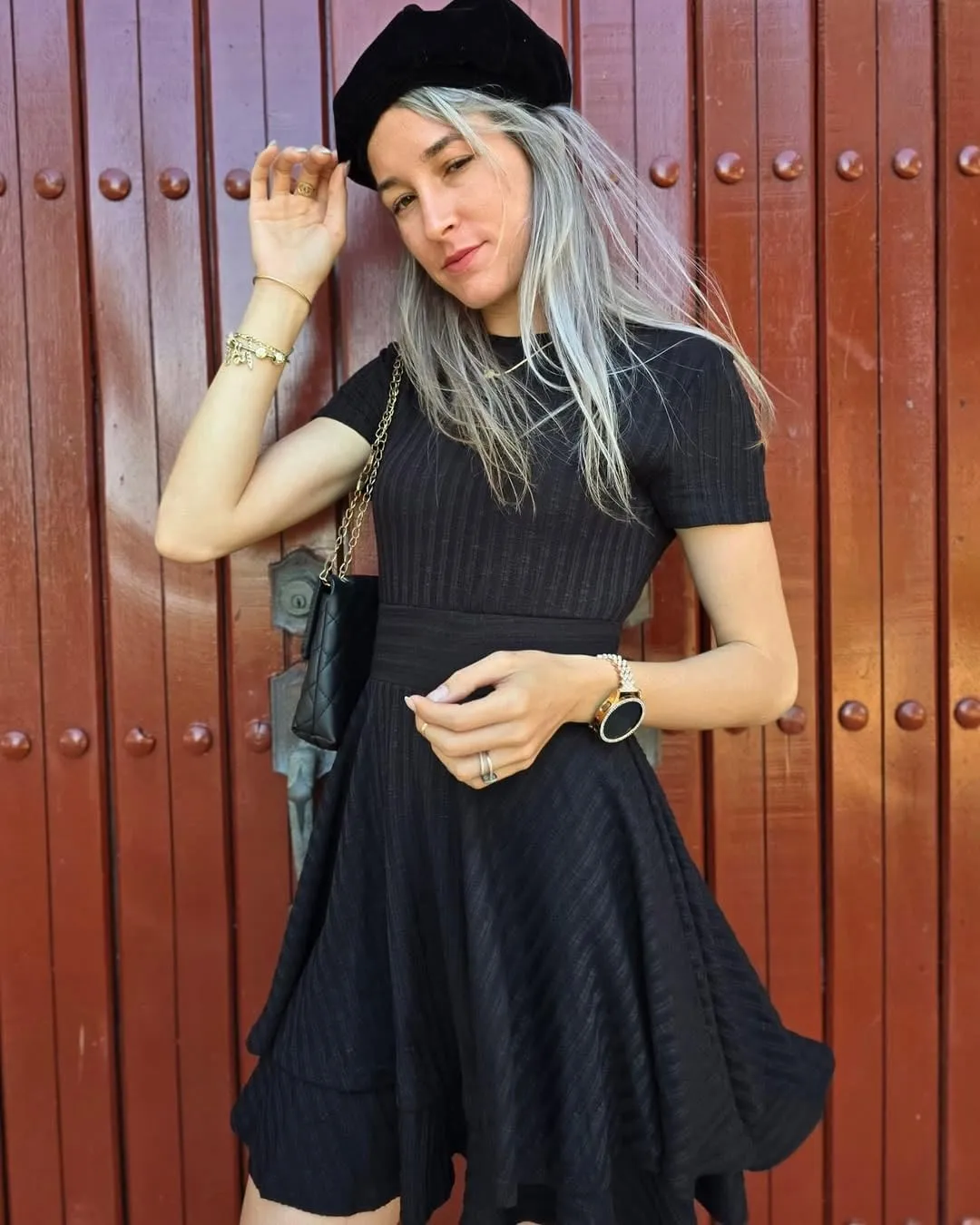 Womens Summer Mini Dresses Short Sleeve Casual Crewneck Knitted Crochet Flowy Tiered Sundress